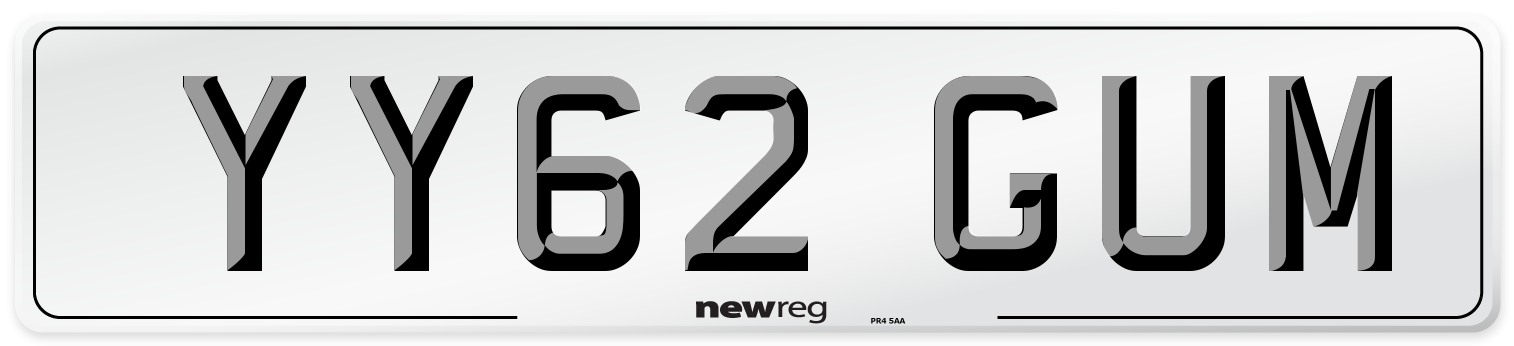 YY62 GUM Number Plate from New Reg